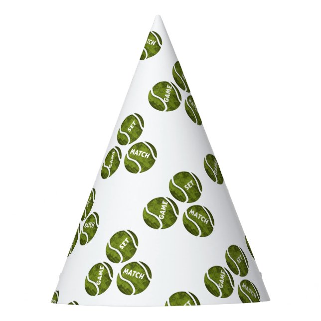 GAME SET MATCH PARTY HAT (Front)
