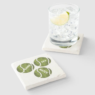 GAME SET MATCH STONE COASTER
