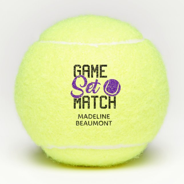 Game Set Match Tennis Balls (Front)