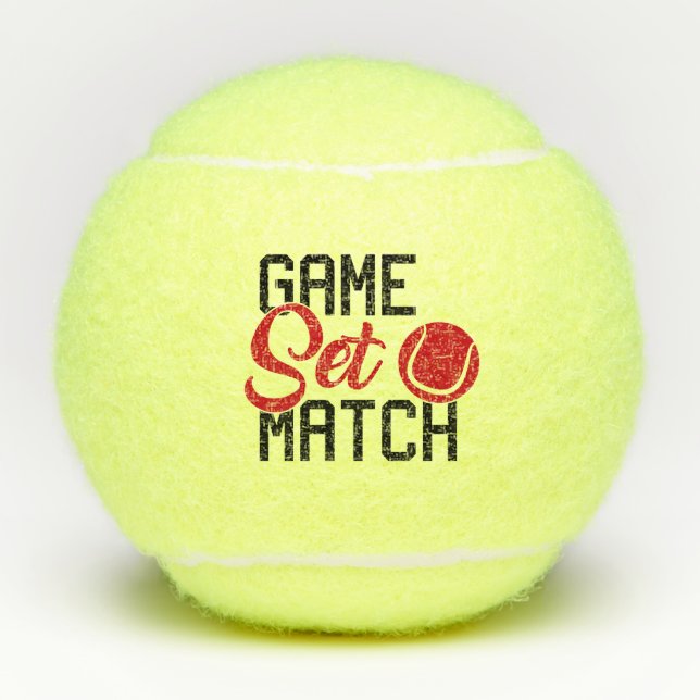 Game Set Match Tennis Balls (Front)