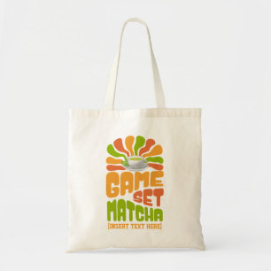 GAME SET MATCHA Fun Latte Drinker Tote Bag