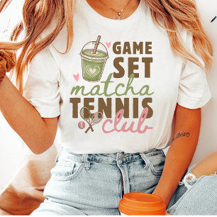 Game Set Matcha Tennis Club Cute Retro T-Shirt