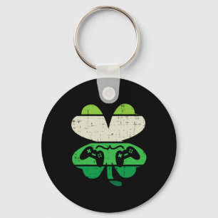 Game Shamrock Retro St Patricks Day Boys Men Girl Keychain