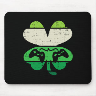 Game Shamrock Retro St Patricks Day Boys Men Girl  Mouse Pad