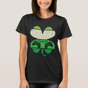 Game Shamrock Retro St Patricks Day Boys Men Girl  T-Shirt
