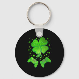 Game Shamrock St Patricks Day Gamer Boys Men Keychain