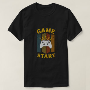 Game Start Crown Controller Retro Art T-Shirt