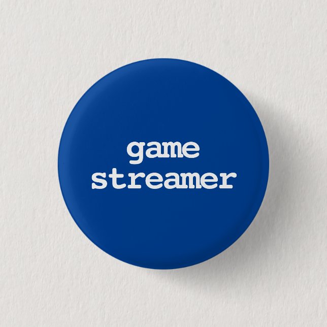 game streamer typography Button (Front)