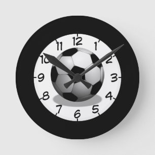Game Team Coach Sports Ball Fun Soccer Ball Play Round Clock