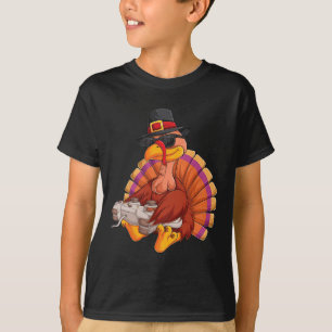 Game Thanksgiving Turkey Gamer Boys Kids Teens Gam T-Shirt