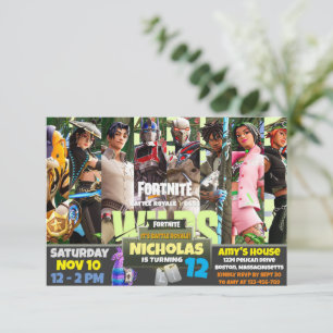 Game theme Invitation