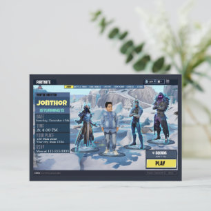 Game theme Invitation