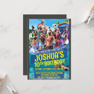Game themed invitation
