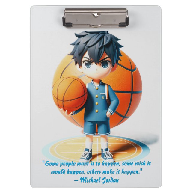 Game Time – 3D Anime Basketball Clipboard (Front)