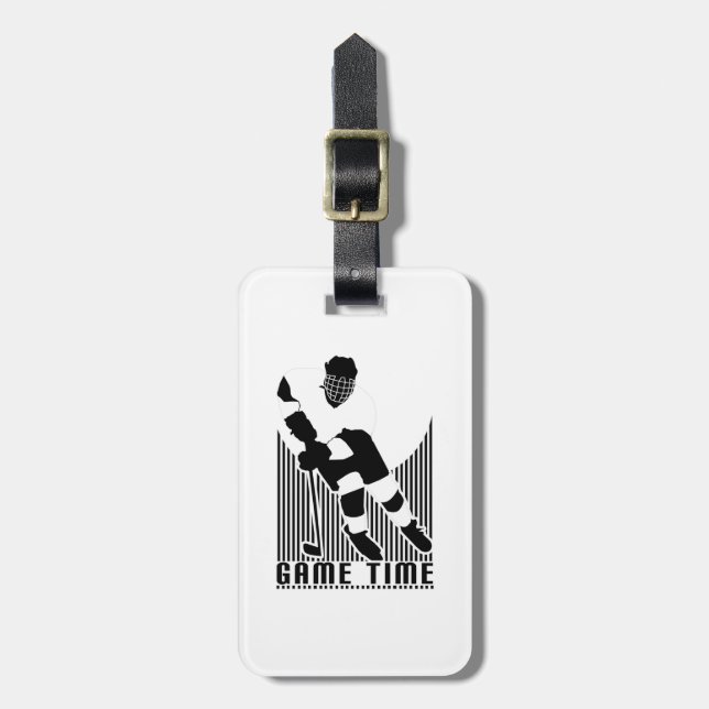 Game Time - Hockey  Luggage Tag (Front Vertical)