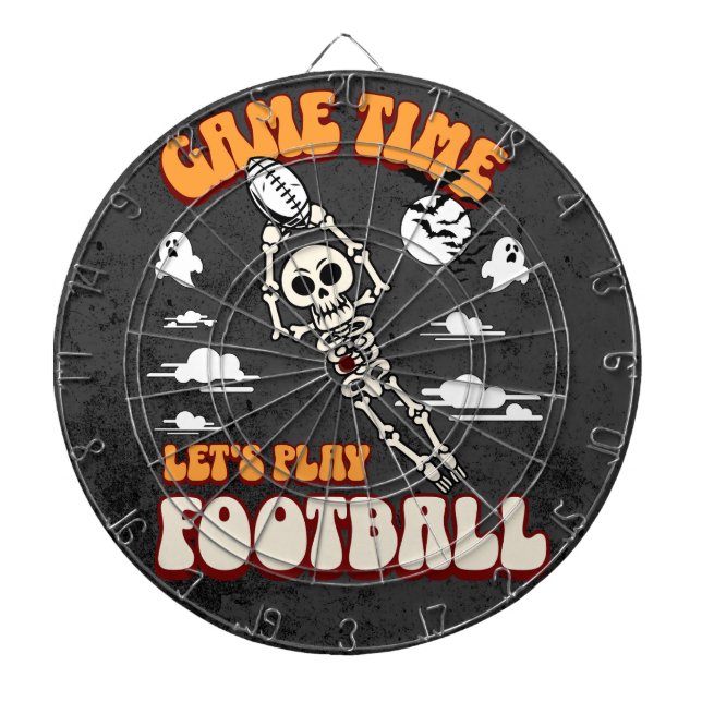 Game Time Let's Play Football Halloween Funny Dartboard (Front)
