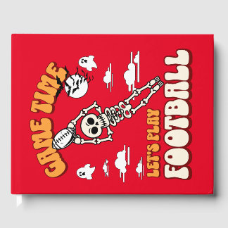 Game Time Let's Play Football Halloween Funny Guest Book