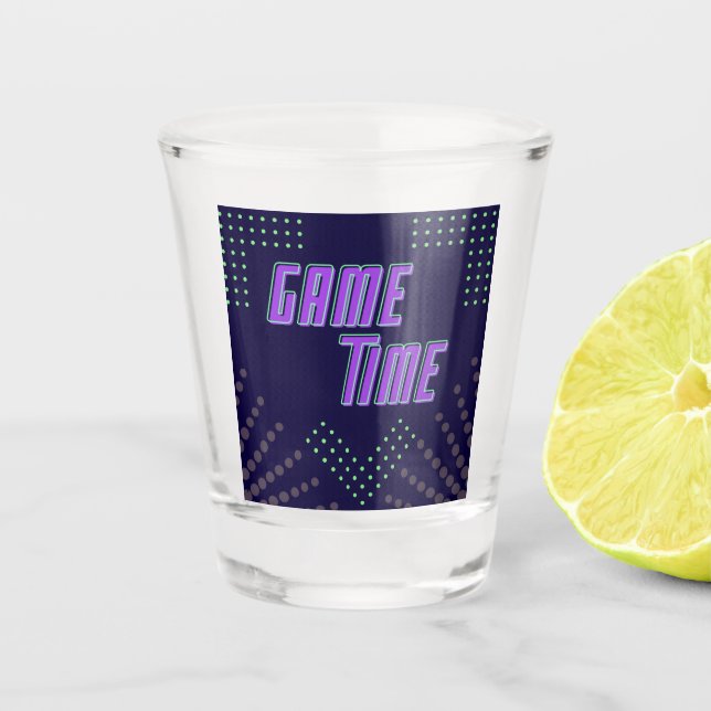 Game time  shot glass (Front)