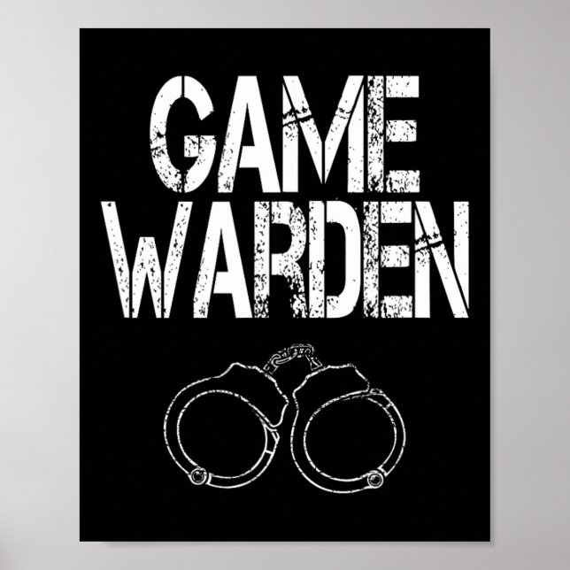 Game Warden Handcuffs Lazy Halloween Costume  Poster (Front)