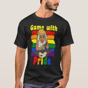 Game with Pride Gaymer Lesbian Girl Gamer T-Shirt
