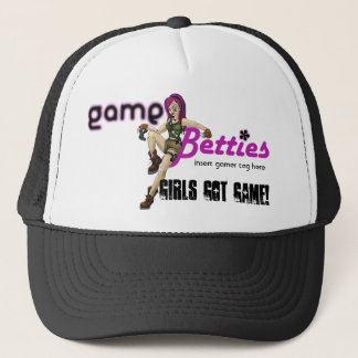 GameBetties hat_Black Trucker Hat