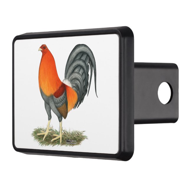 Gamecock Blue Red Rooster Trailer Hitch Cover (Left)