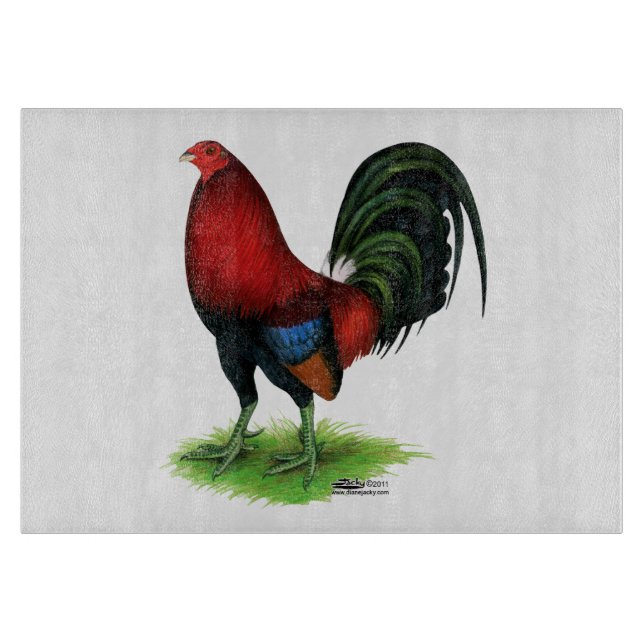 Gamecock:  Dark Red Cutting Board (Front)