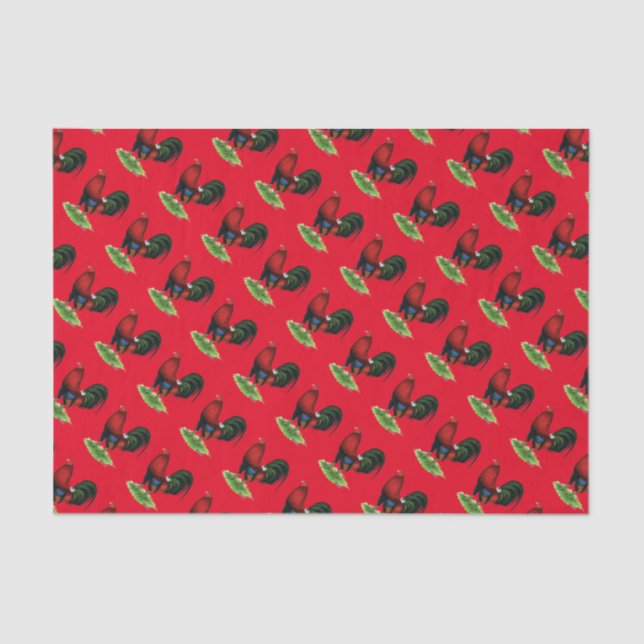 Gamecock:  Dark Red Tissue Paper (Front)