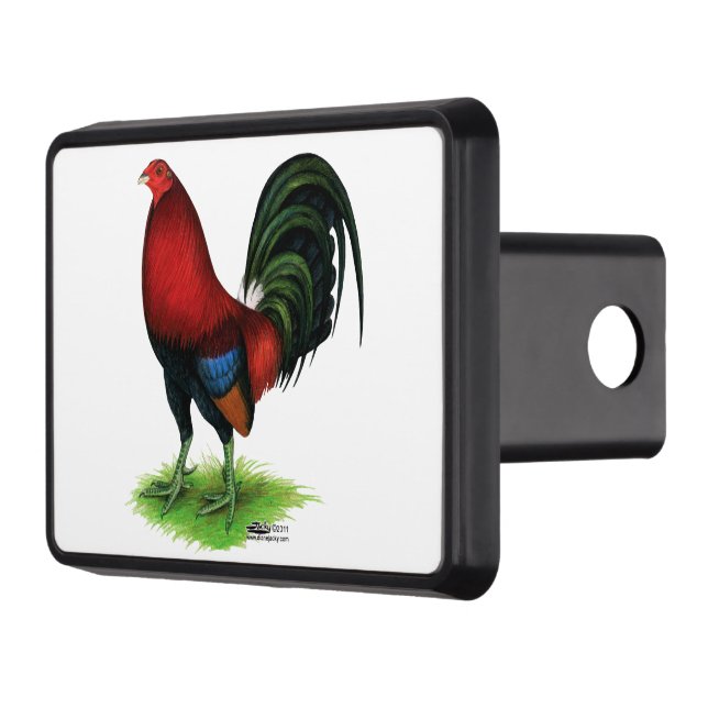 Gamecock:  Dark Red Trailer Hitch Cover (Left)