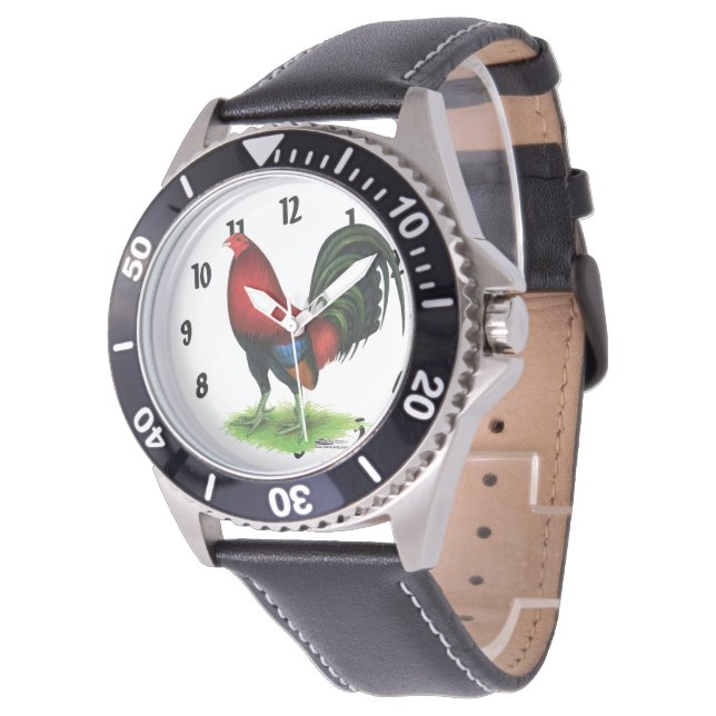 Gamecock:  Dark Red Watch (Angled)
