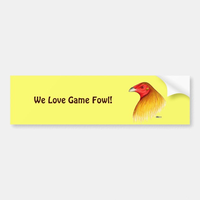 Gamecock Dubbed Bumper Sticker (Front)