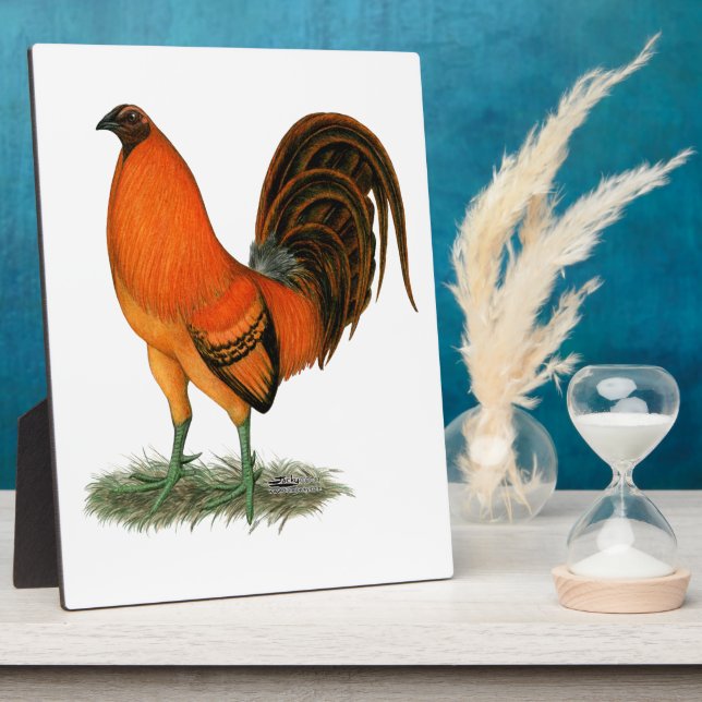 Gamecock Ginger Red Rooster Plaque (Side)