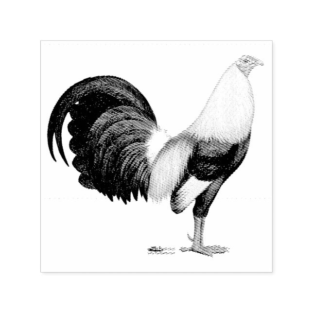 Gamecock Grey Duckwing Self-inking Stamp (Design)