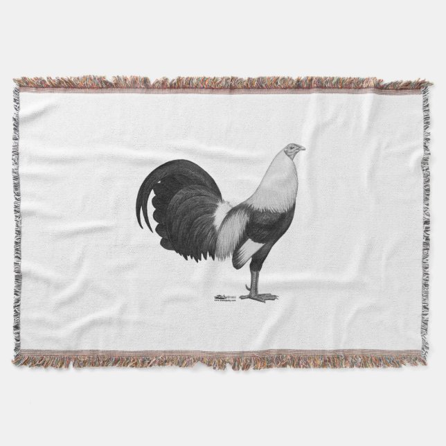 Gamecock Grey Duckwing Throw Blanket (Front)