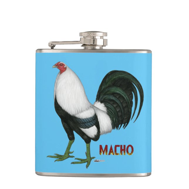 Gamecock Macho Duckwing Hip Flask (Front)