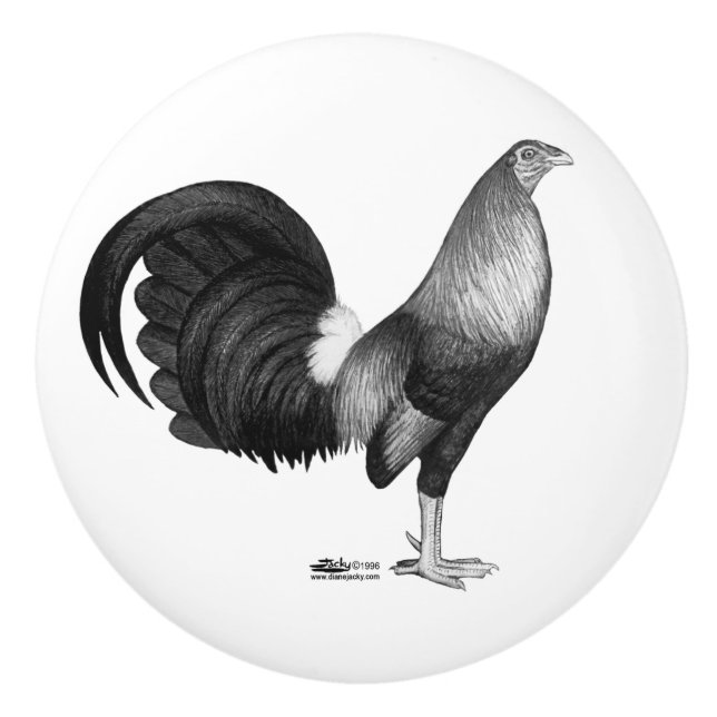 Gamecock Red Hatch Ceramic Knob (Front)