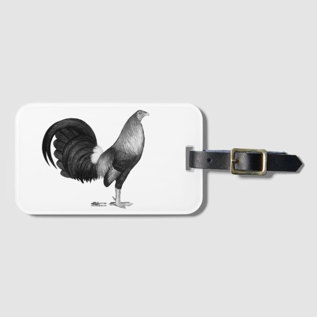 Gamecock Red Hatch Luggage Tag (Front Horizontal)