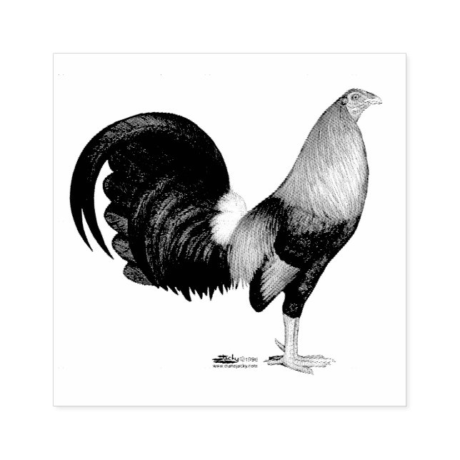 Gamecock Red Hatch Rubber Stamp (Imprint)