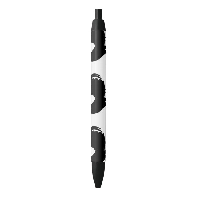 Gamecock Rooster Silhouette Black Ink Pen (Front Vertical)