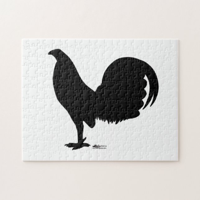 Gamecock Rooster Silhouette Jigsaw Puzzle (Horizontal)