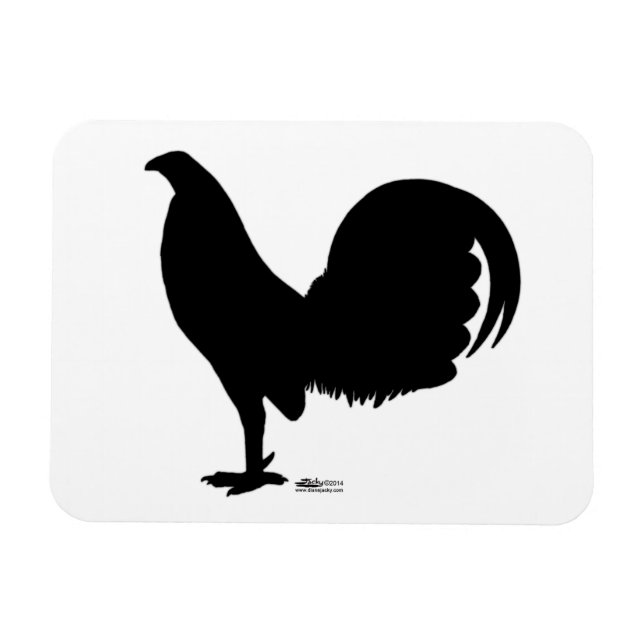 Gamecock Rooster Silhouette Magnet (Horizontal)