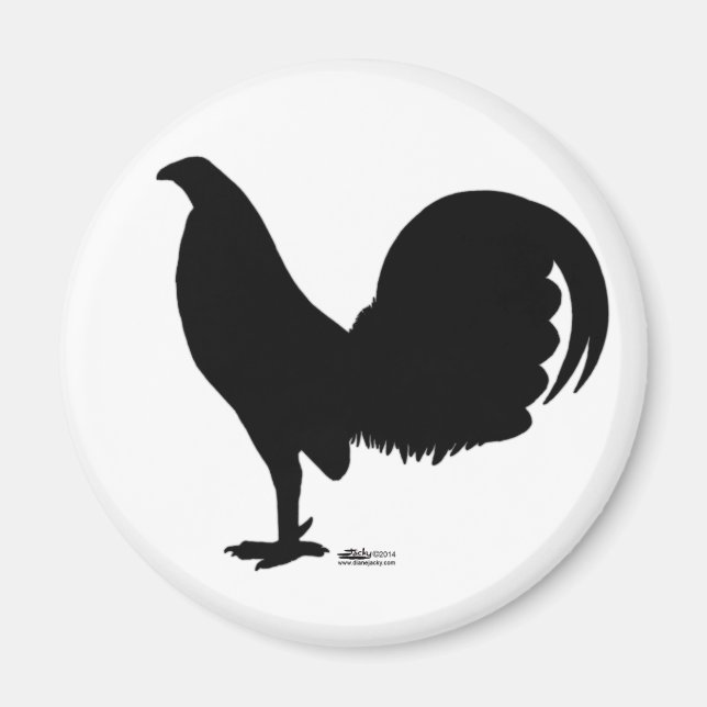 Gamecock Rooster Silhouette Magnet (Front)