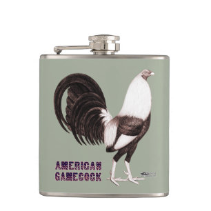 Gamecock Sepia Hip Flask