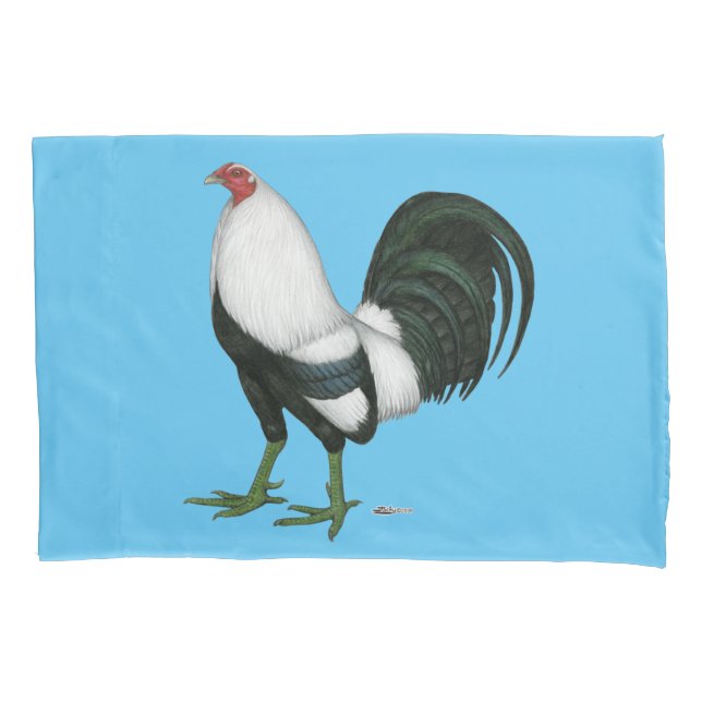 Gamecock Silver Duckwing Pillowcase (Front)