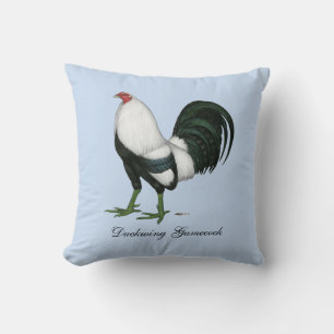 Gamecock Silver Duckwing Throw Pillow