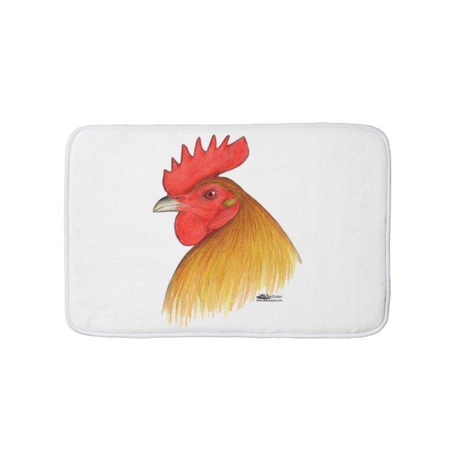 Gamecock Stag Single Comb Bath Mat (Front)