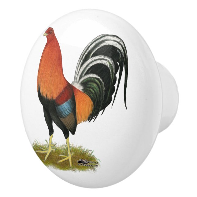 Gamecock Wheaten Rooster Ceramic Knob (Right)