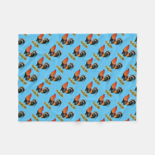 Gamecock Wheaten Rooster Fleece Blanket