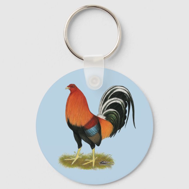 Gamecock Wheaten Rooster Keychain (Front)