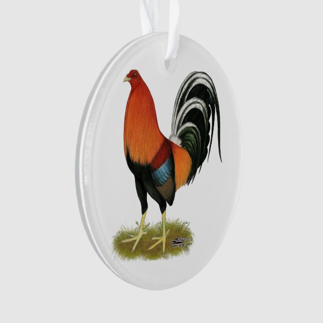 Gamecock Wheaten Rooster Ornament (Front)
